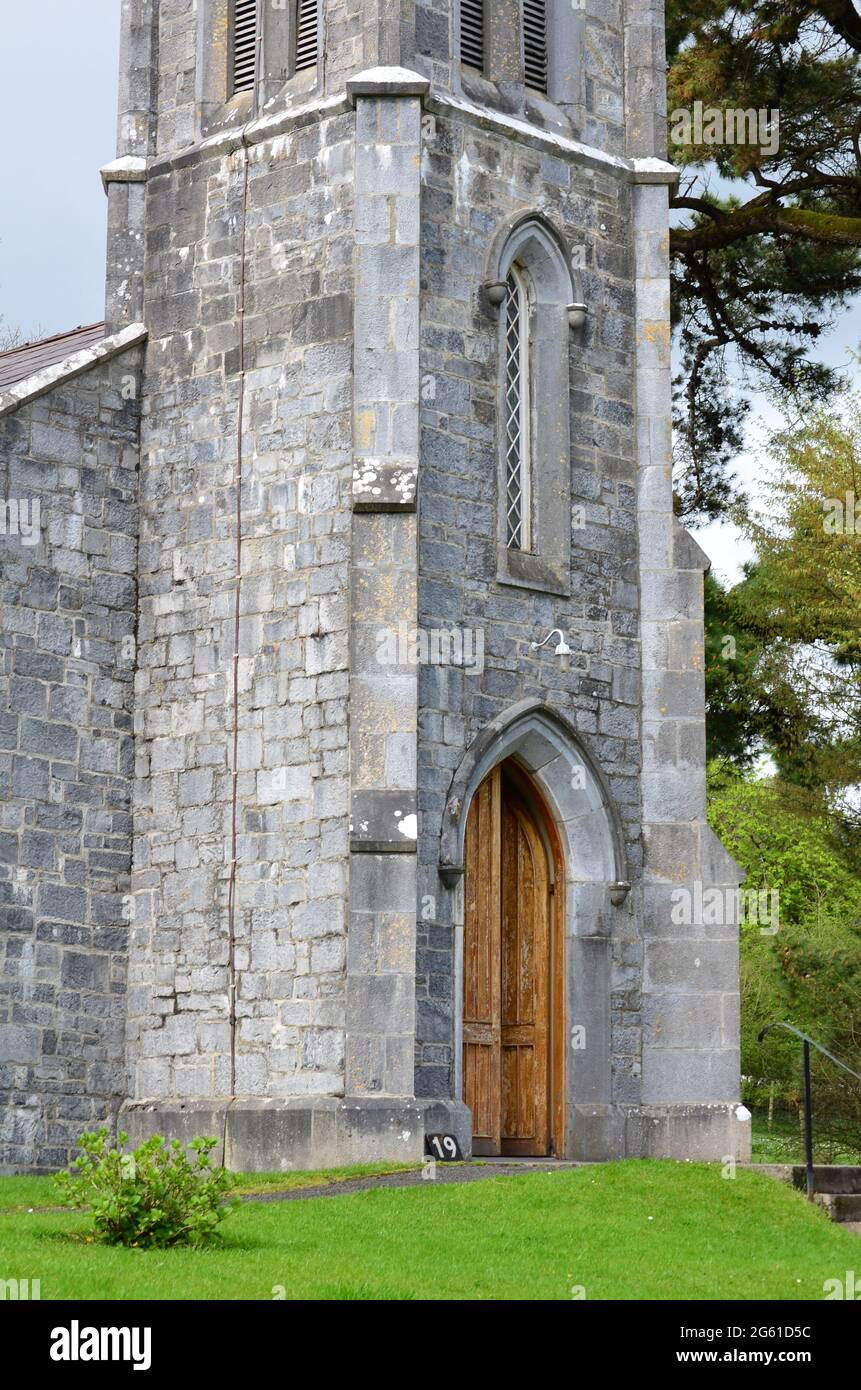 Beautiful historic old stone church in Bunratty Ireland. Stock Photo