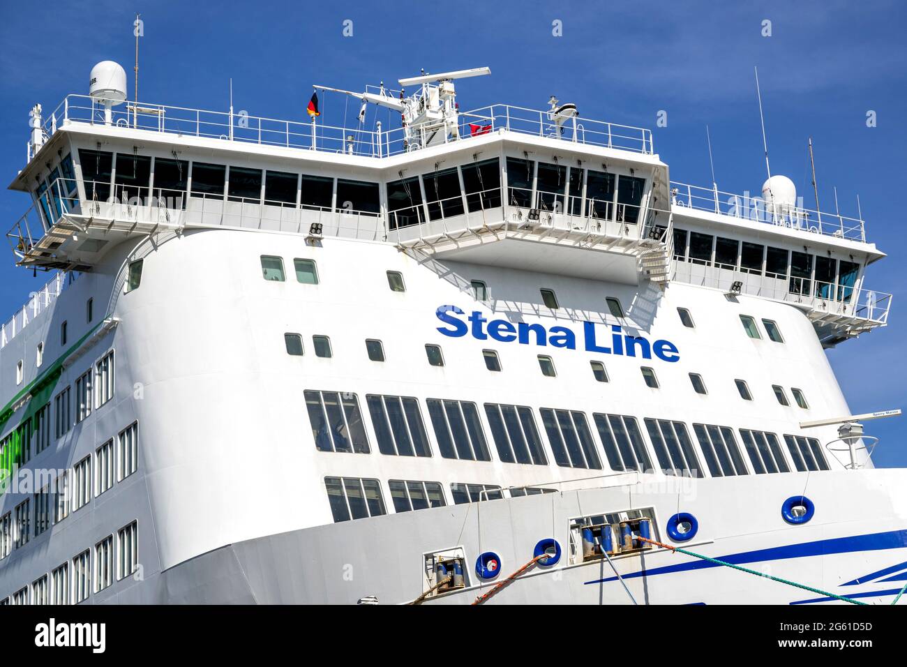 bridge of Stena Line ferry STENA SCANDINAVICA Stock Photo