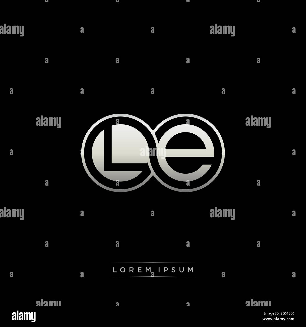 Initial letter linked circle capital monogram logo modern template gold ...
