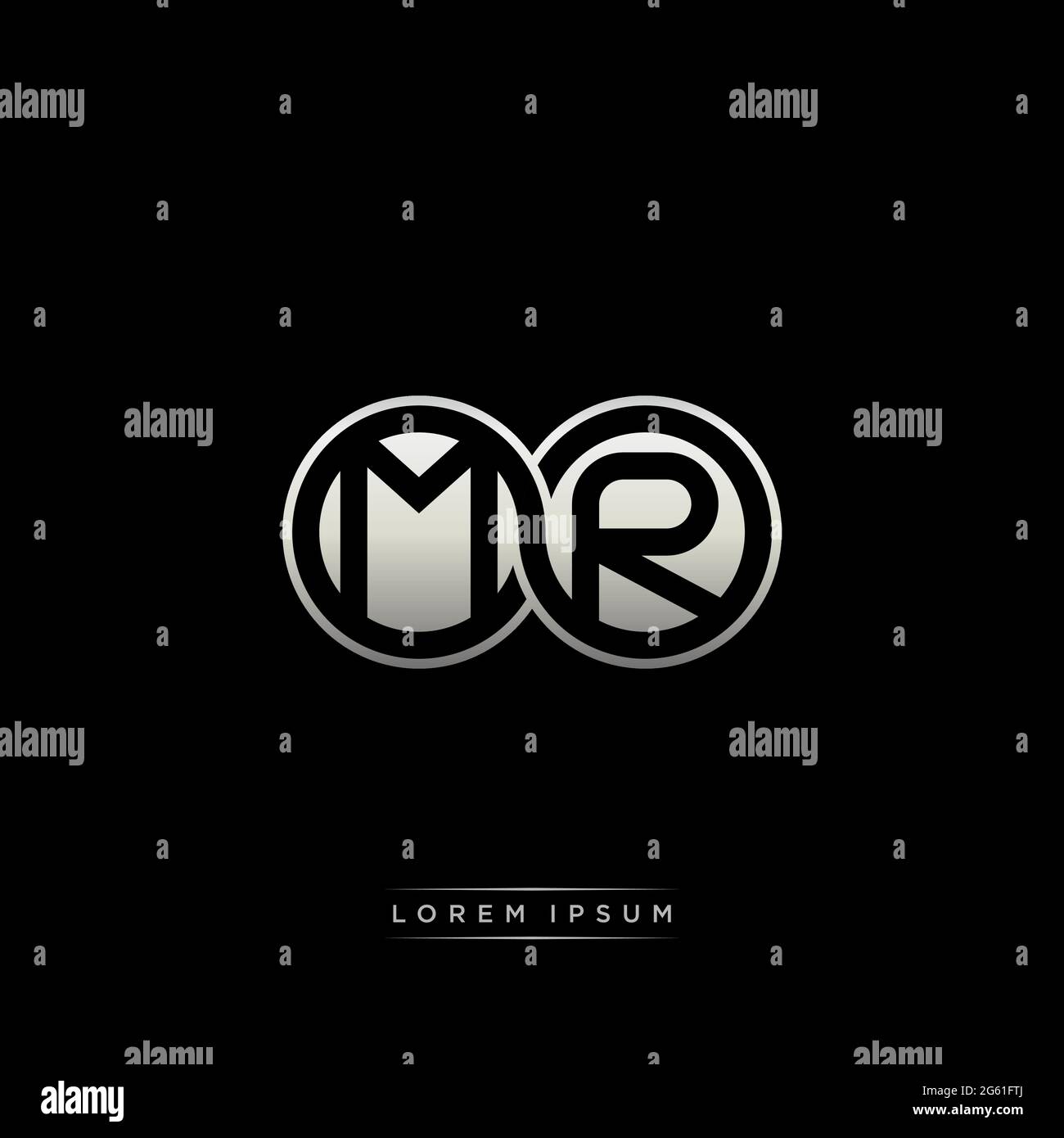Initial letter linked circle capital monogram logo modern template gold ...