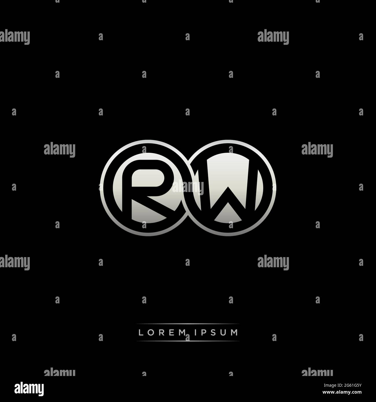 Initial letter linked circle capital monogram logo modern template gold ...