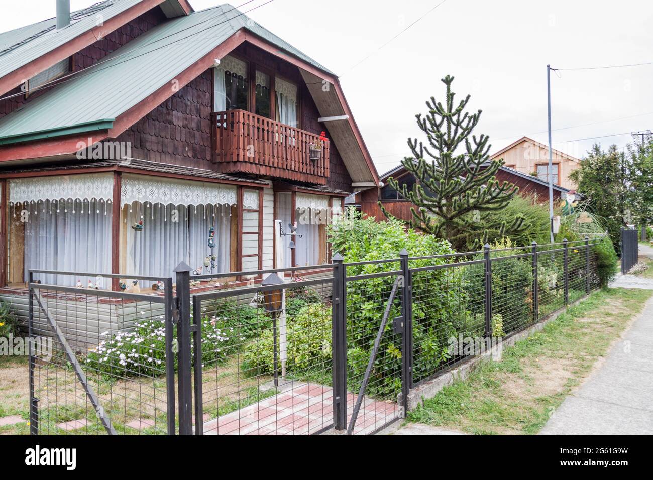 Wooden houses in Frutillar village, Chile Stock Photo Alamy