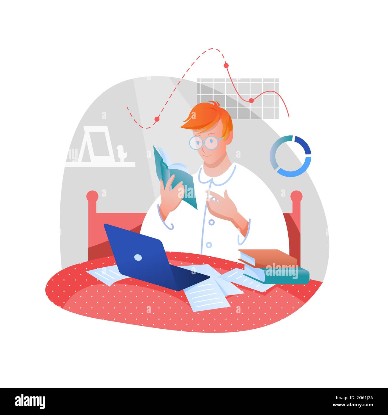 Student studying cartoon hi-res stock photography and images - Alamy