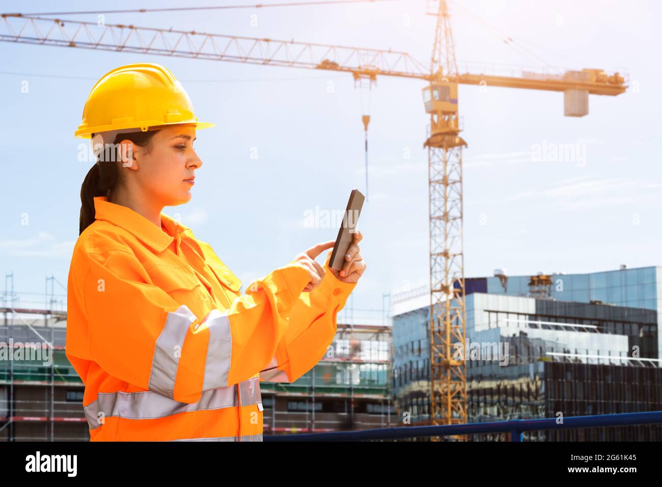 Manager Inspection At Construction Site. Building And Engineering Stock Photo