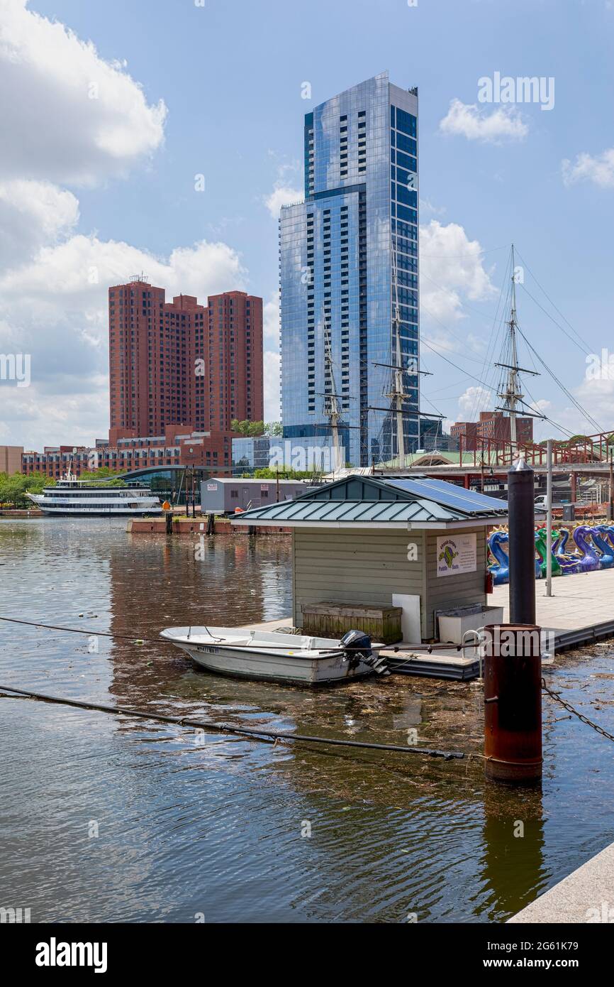 414 Light Street dominates Baltimore's Inner Harbor waterfront. The