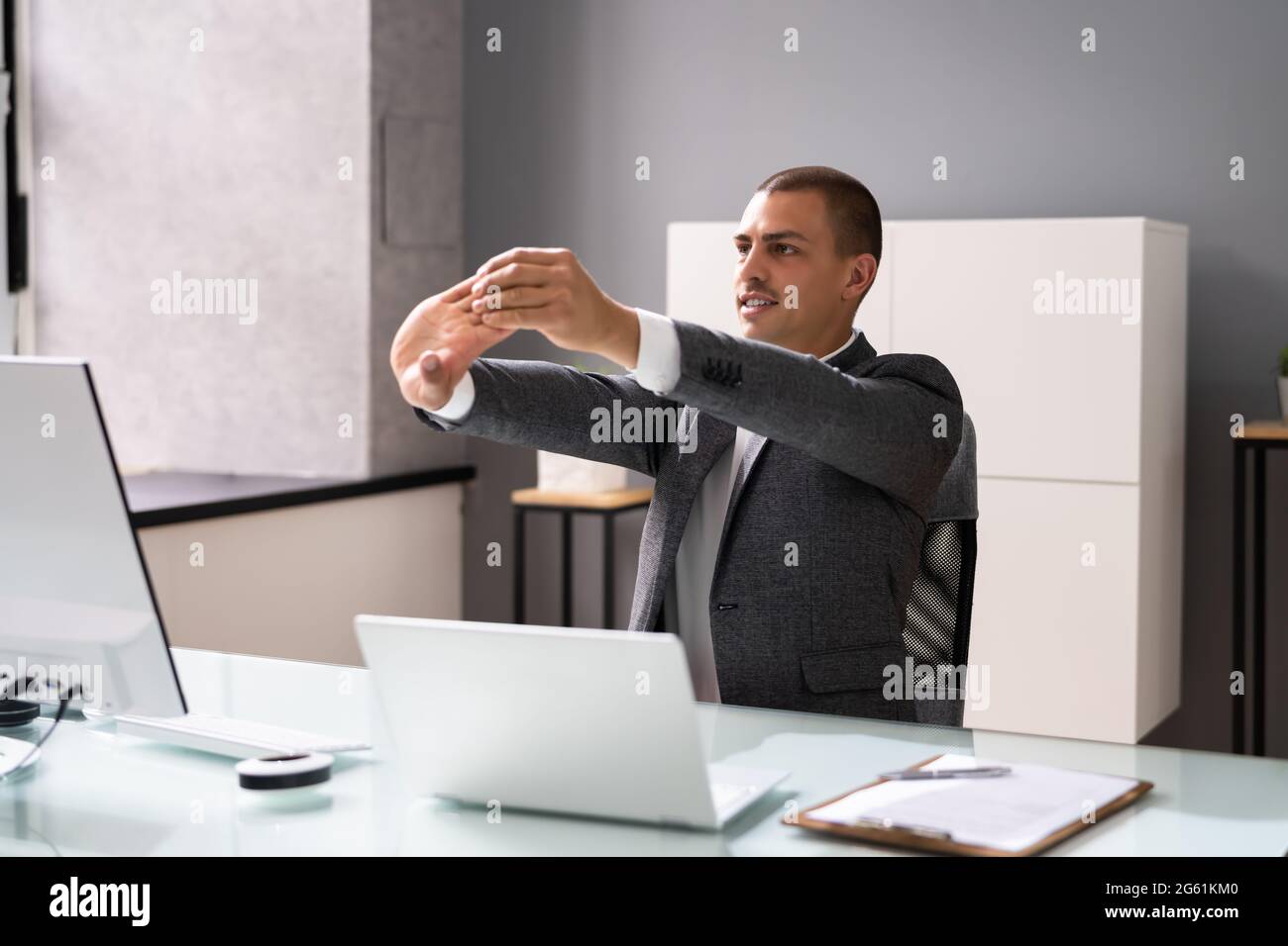 Closeup attractive business man working hi-res stock photography and ...
