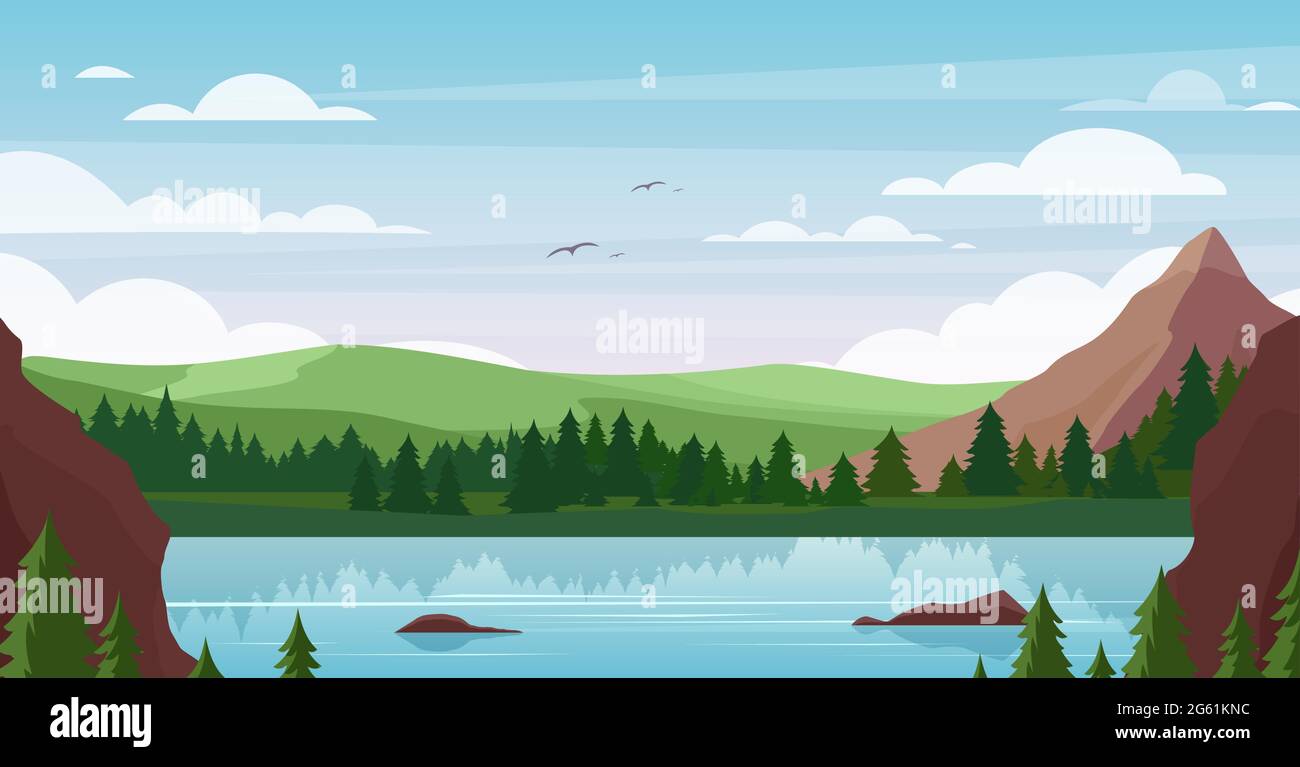 Lake cartoon hi-res stock photography and images - Alamy Lake cartoon hi-res stock photography and images - Alamy
