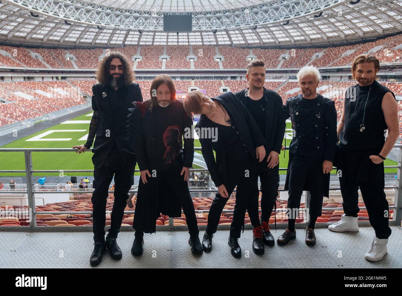 June 27, 2021. - Russia, Moscow. - Belarusian rock band Bi-2 performs ...