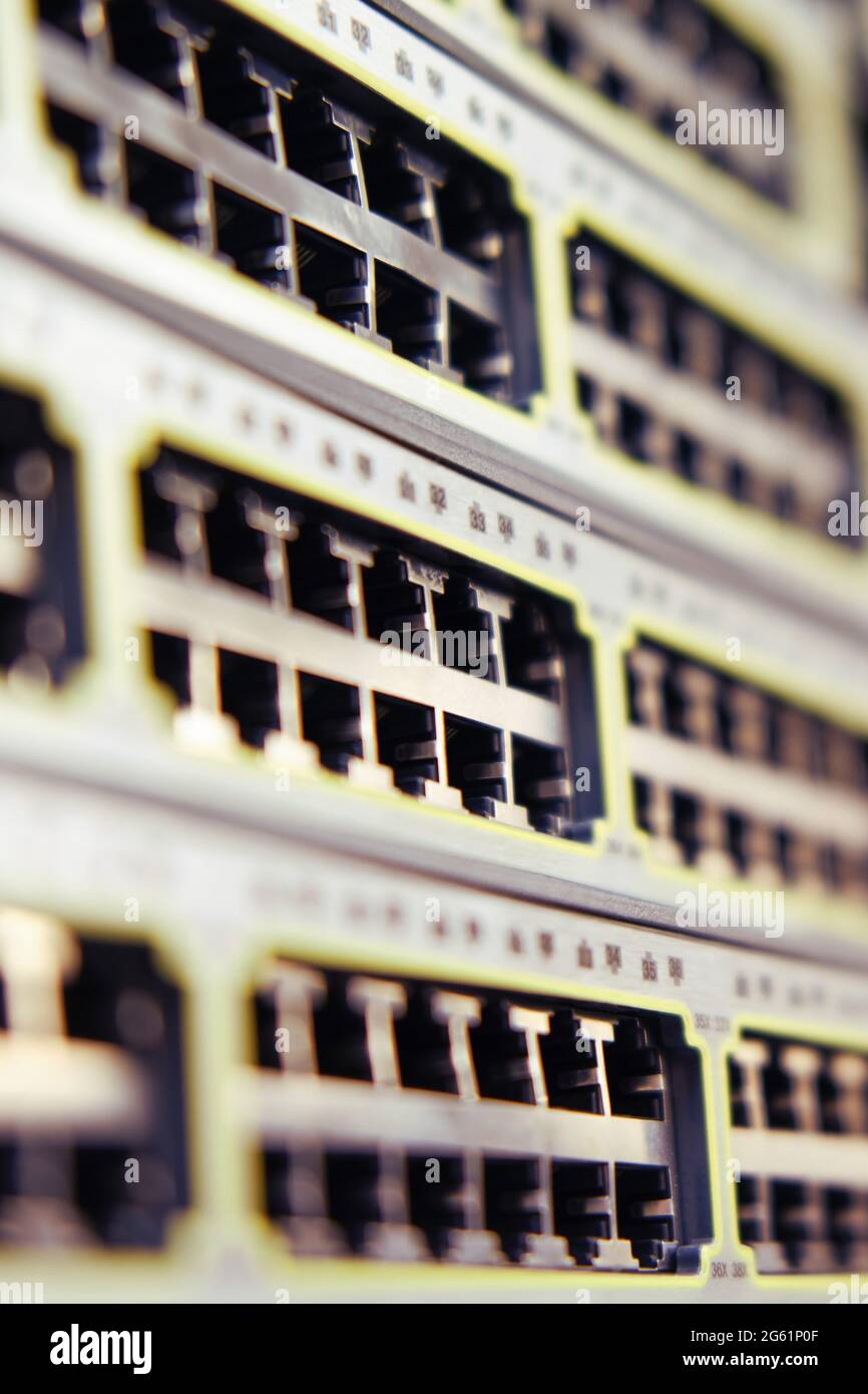 Server network equipment not connected to the Internet Stock Photo