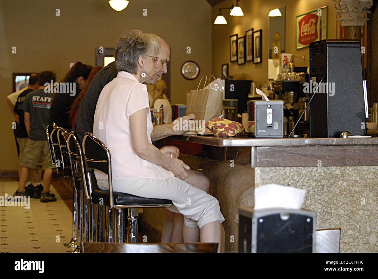 LE MARS/IOWA /USA Senior peoples from Le Mars eating town's most