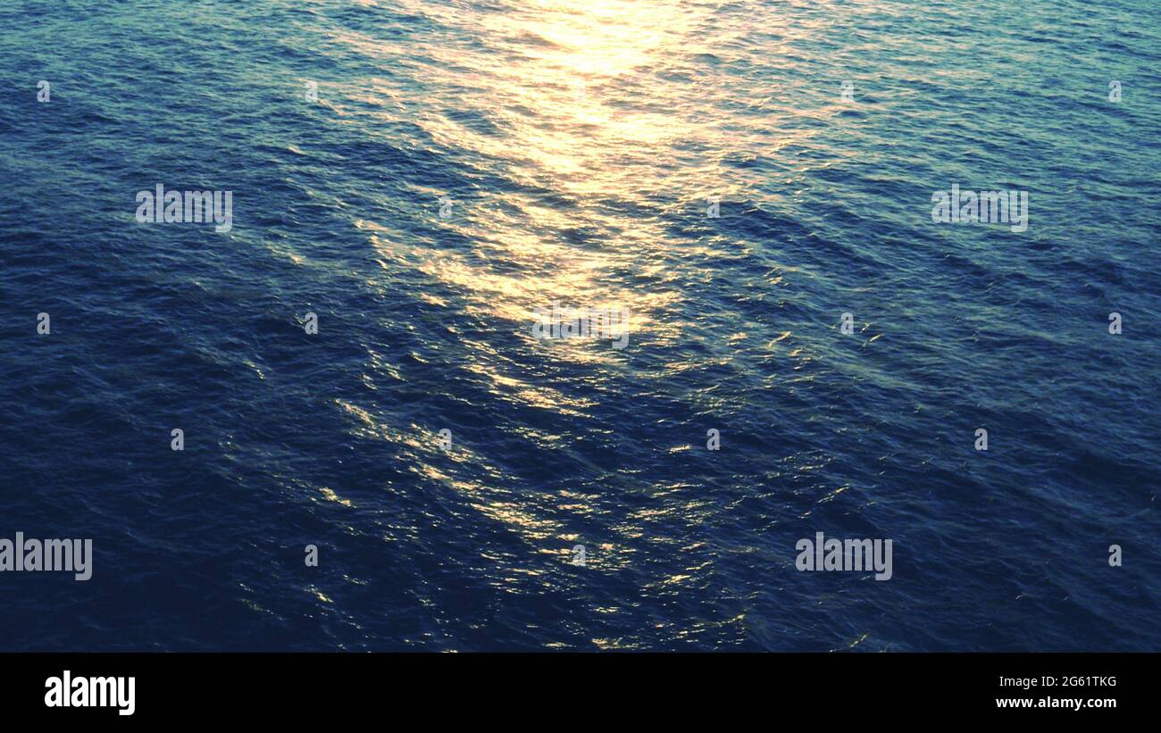 3D rendering of ocean surface, sea with numerous waves. Drinking water ...
