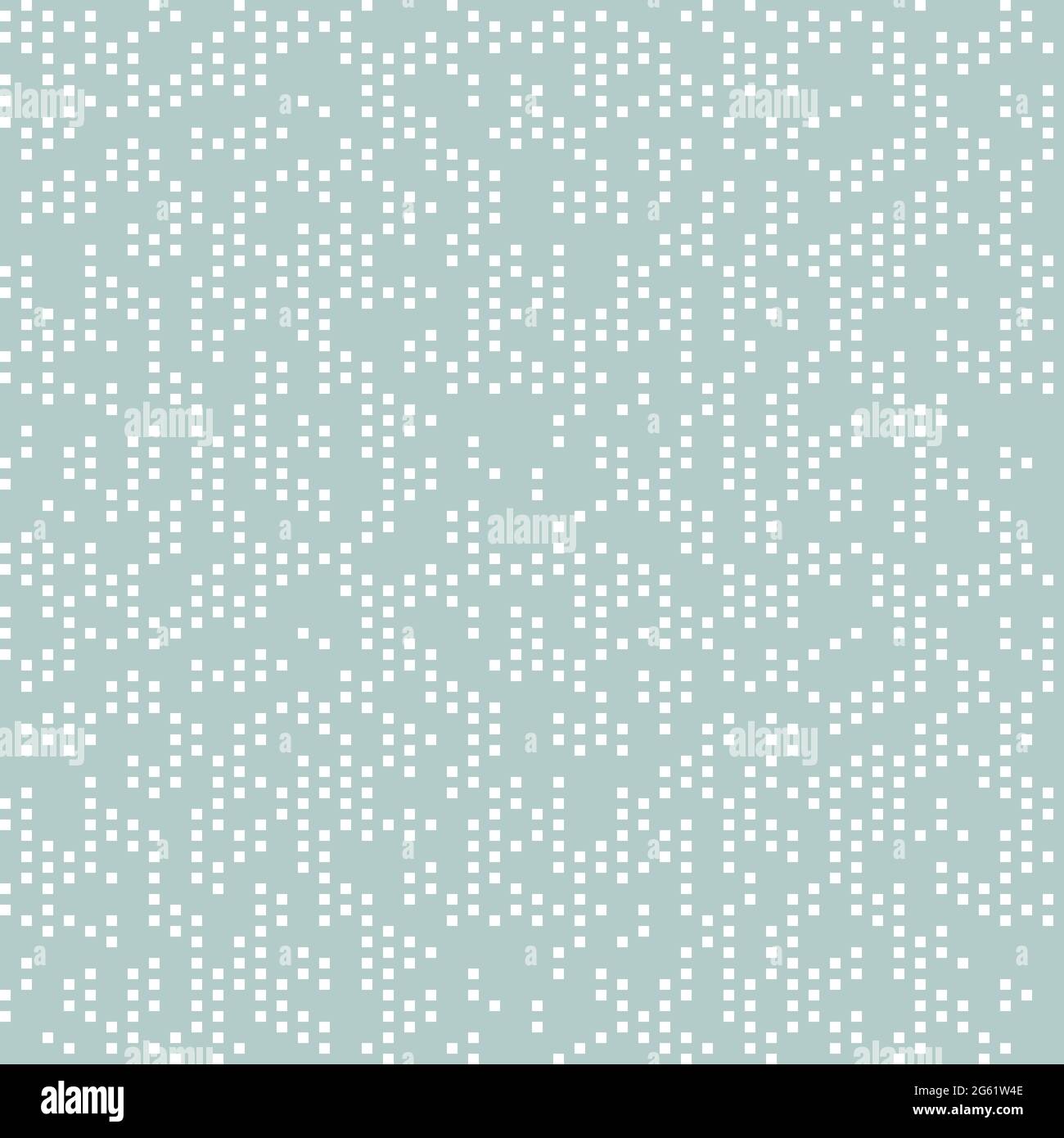 Seamless vector background with random white squares. Abstract ornament. Dotted abstract pattern Stock Vector