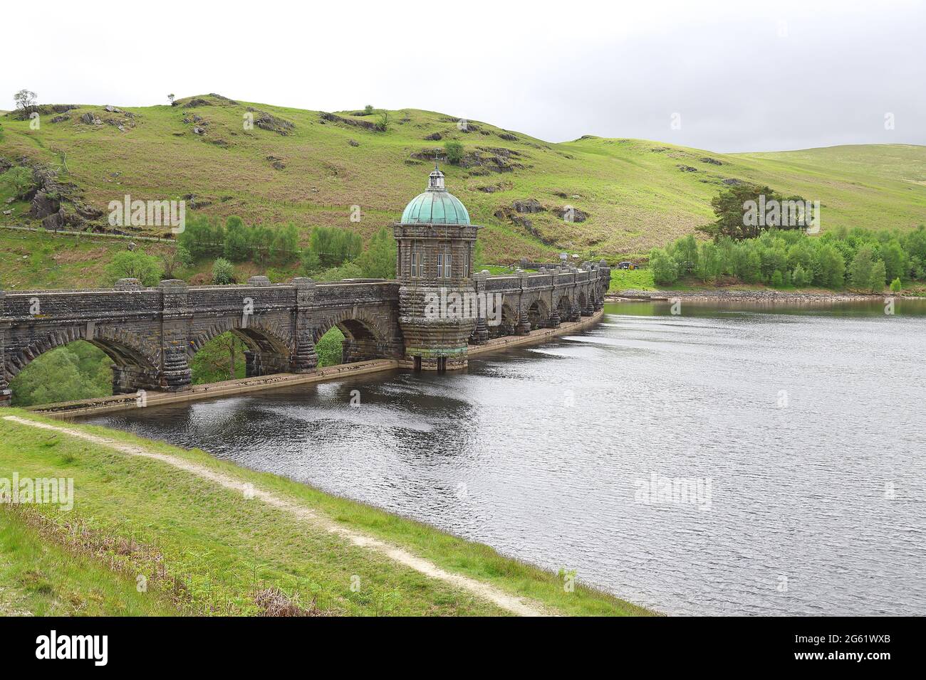 Craig Goch Dam (Top Dam), Elan Valley, Wales, UK Stock Photo