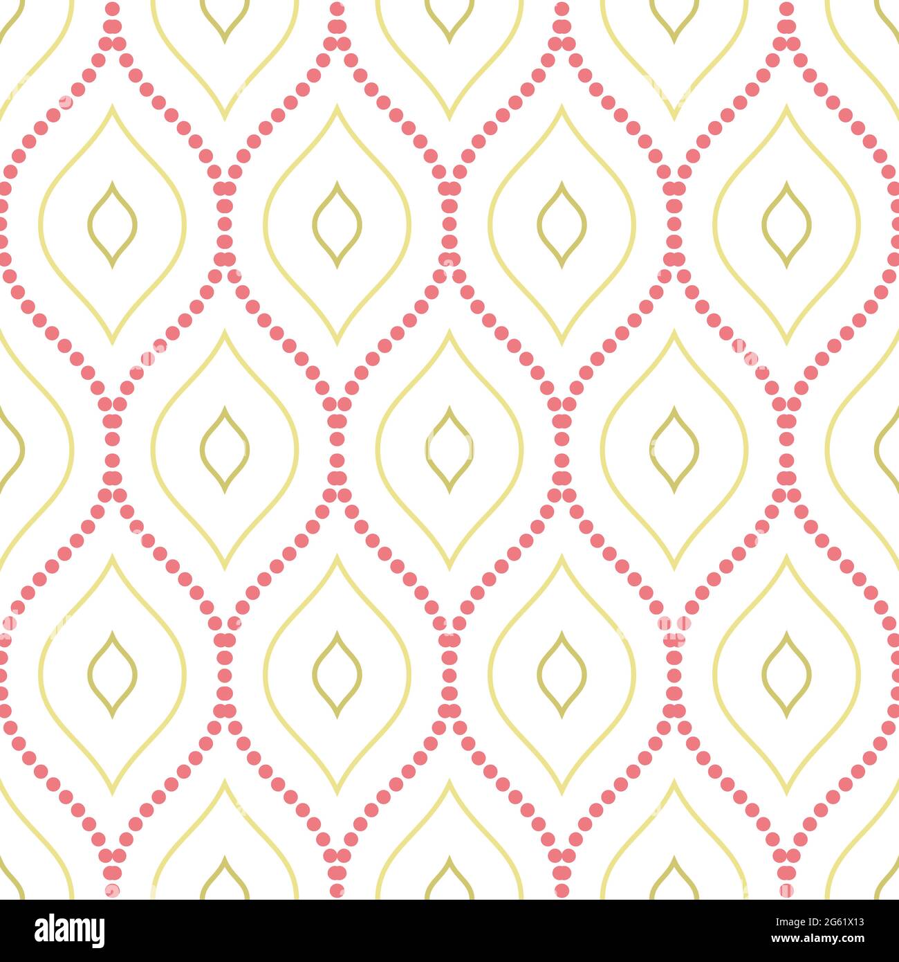 Seamless vector ornament with wavy dotted elements. Modern background. Geometric modern pattern Stock Vector