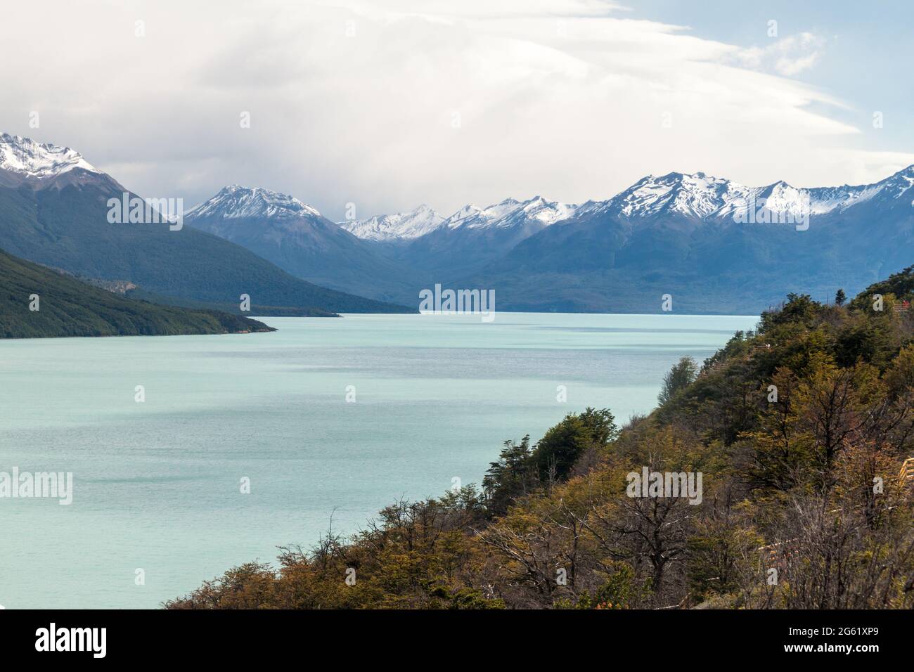 Lago Argentino lake in National Park Los Glaciares, Argentina Stock Photo