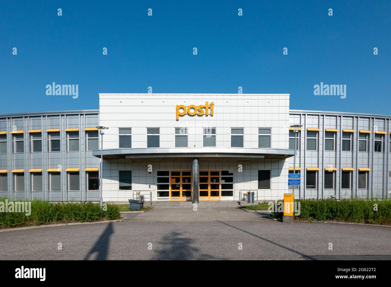 Entrance to Posti sorting center in Tampere, Finland Stock Photo
