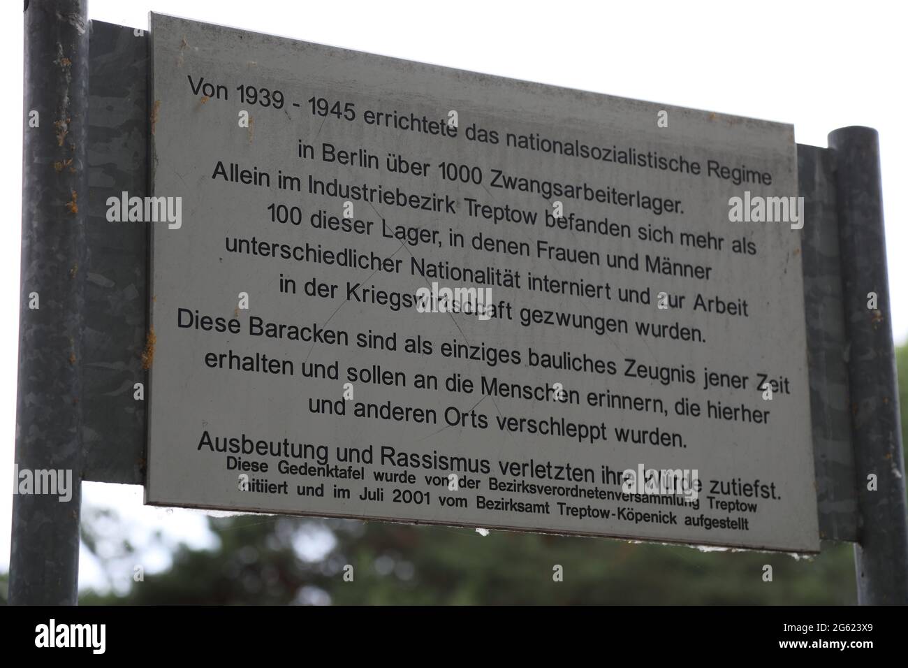 Das Dokumentationszentrum NS-Zwangsarbeit befindet sich im Berliner Ortsteil Niederschöneweide im Bezirk Treptow-Köpenick. Es dokumentiert das Schicks Stock Photo