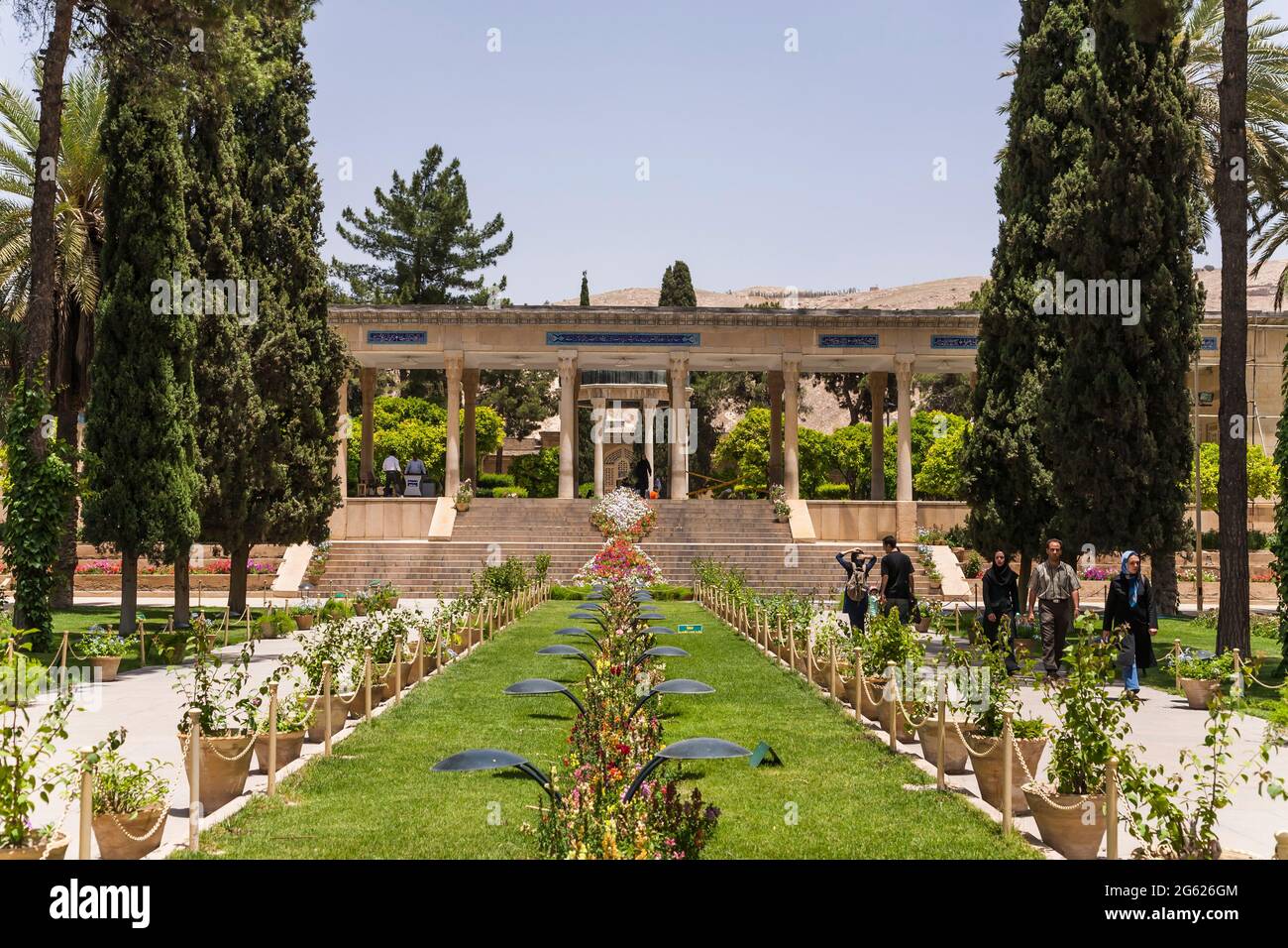 Tomb of Hafez, Hafez was a Persian poet, 14th century, Shiraz, Fars Province, Iran, Persia, Western Asia, Asia Stock Photo