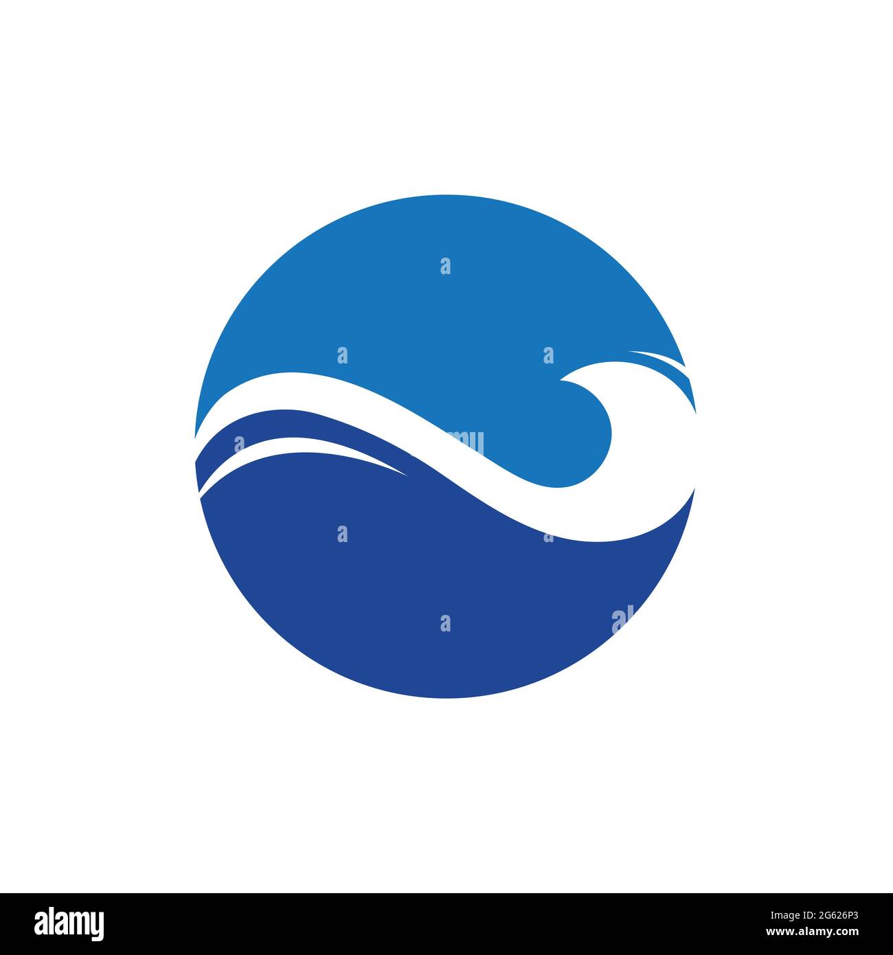 illustration of Water wave logo vector design Stock Vector