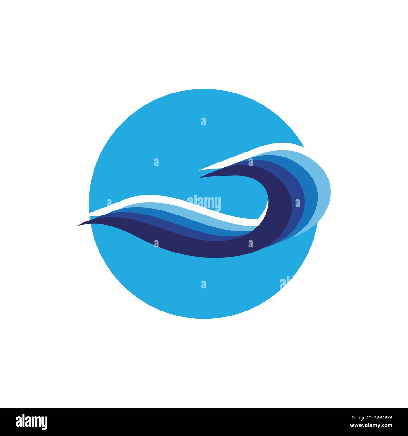 illustration of Water wave logo vector design Stock Vector