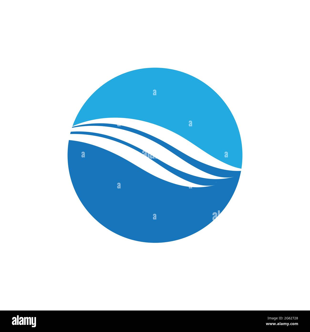 illustration of Water wave logo vector design Stock Vector