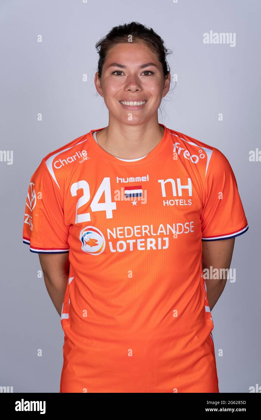 PAPENDAL,  THE NETHERLANDS - JUNE 25: Martine Smeets of The Netherlands during the Dutch Handball Women photoshoot before Olympics 2021 at Sportcenter Papendal on June 25, 2021 in Papendal, The Netherlands (Photo by Henk Seppen/Orange Pictures) Stock Photo