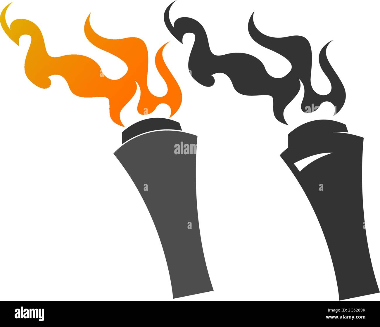 Flame, fire icon logo design vector template illustration Stock Vector