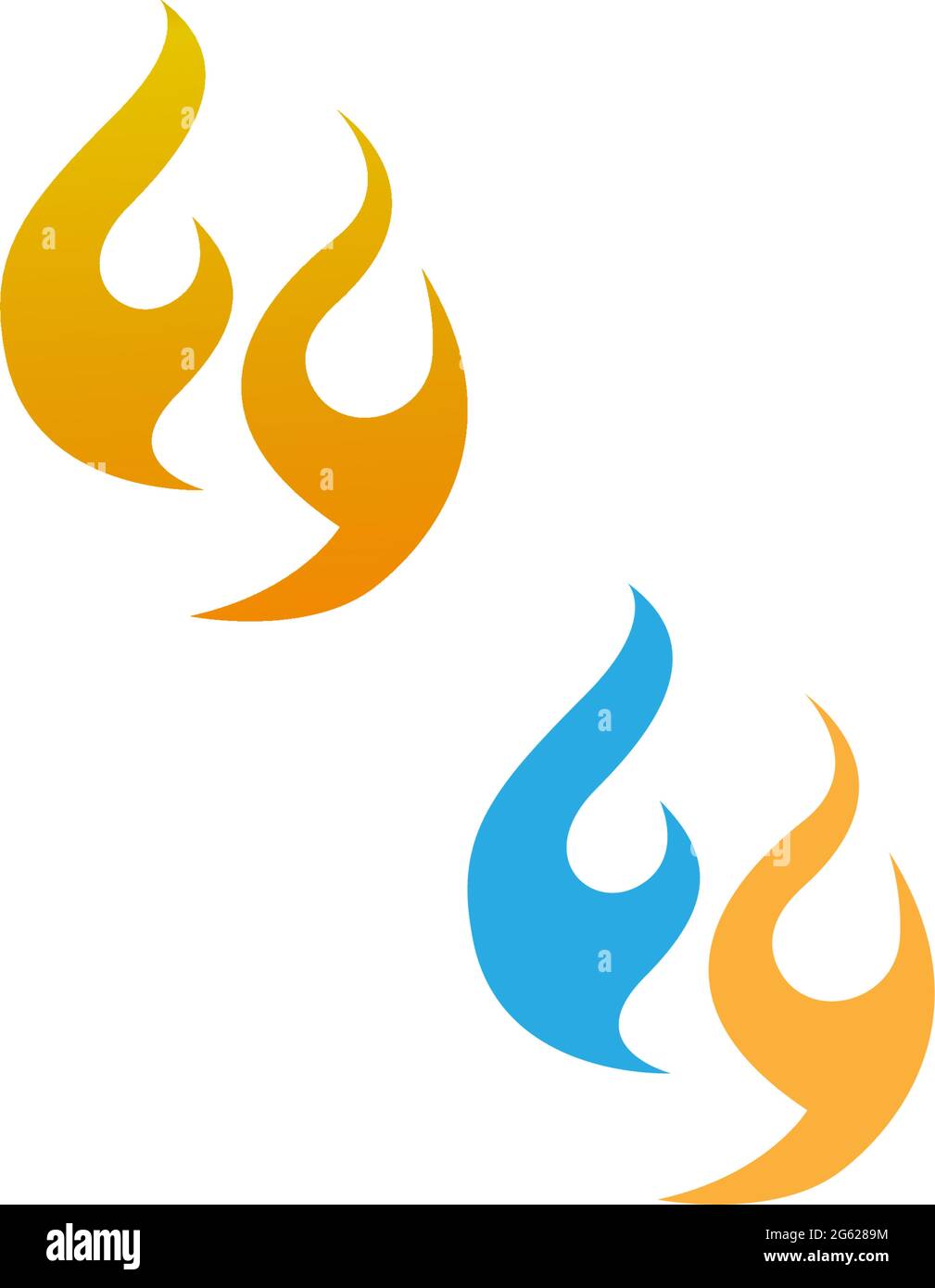 Flame, fire icon logo design vector template illustration Stock Vector