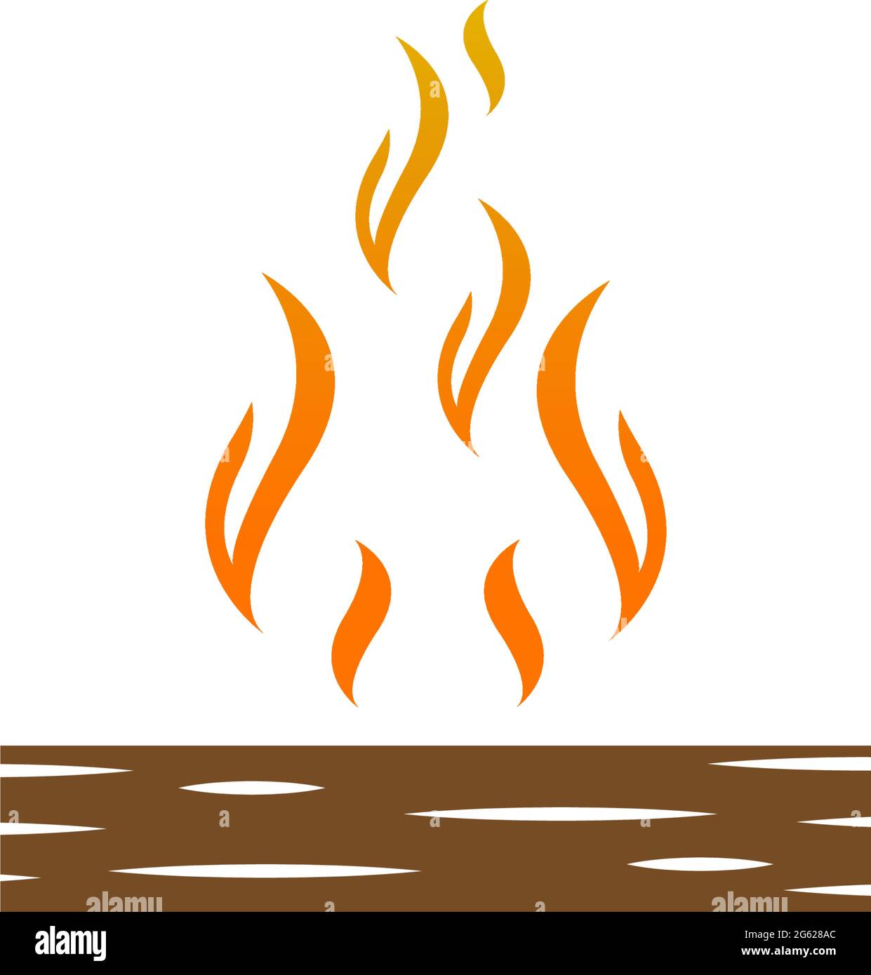 Flame, fire icon logo design vector template illustration Stock Vector ...