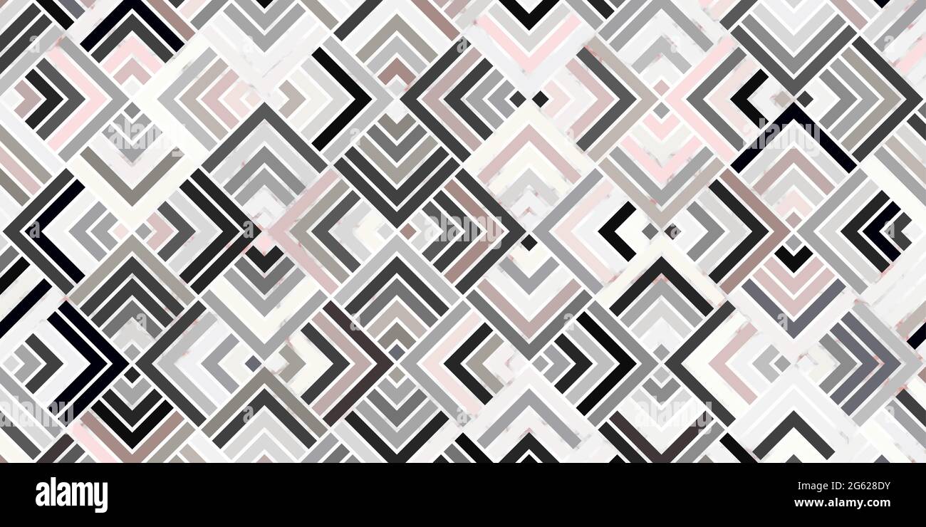 Abstract geometric seamless rectangle pattern. Gray color with marble ...