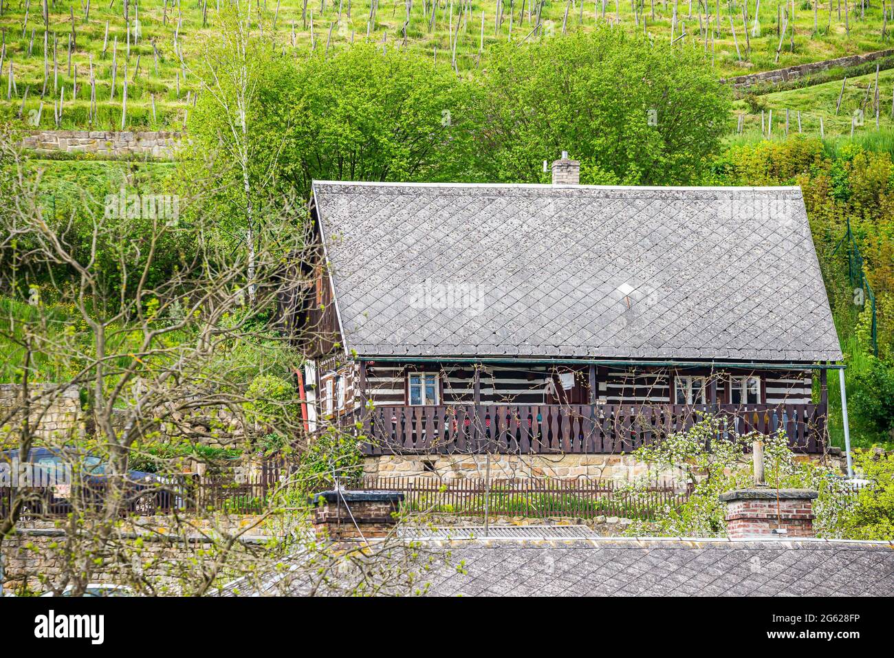 Kuks, Czech republic May 15, 2021. Traditional architecture of old