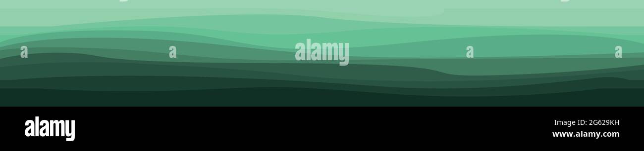 Abstract green background with wavy lines - Vector illustration Stock Vector