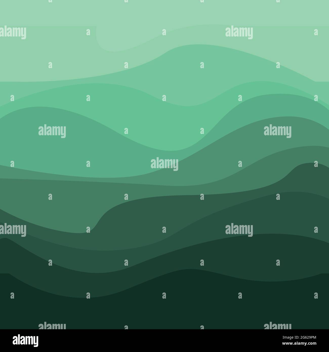 Abstract green background with wavy lines - Vector illustration Stock ...