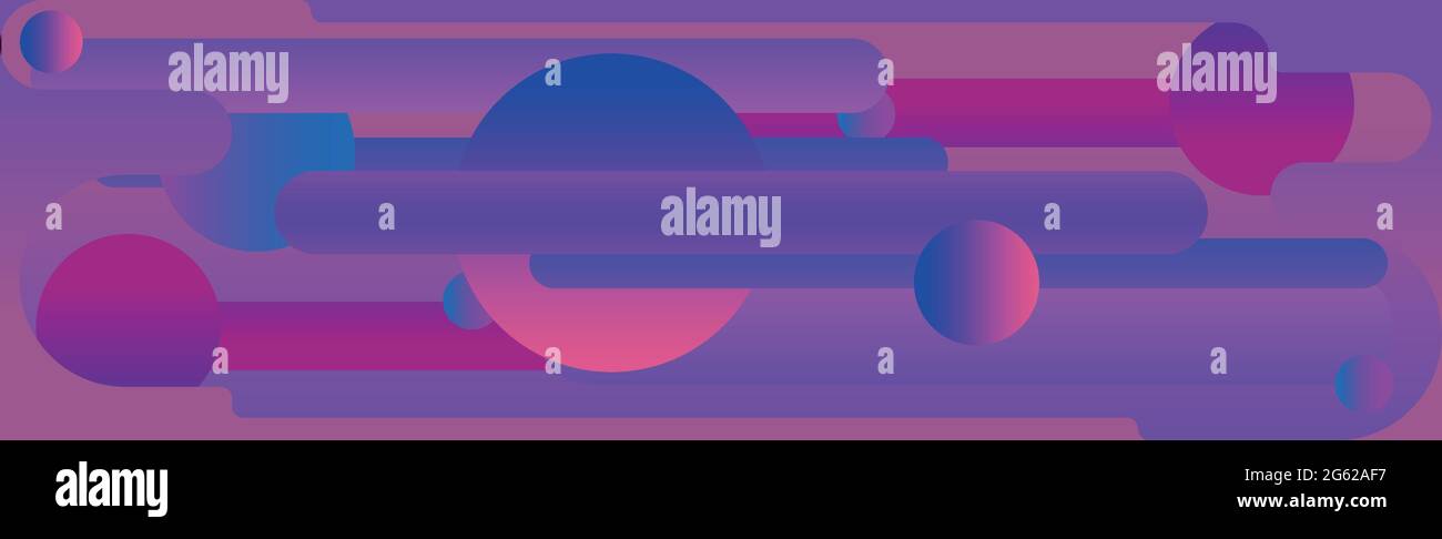 Gradient geometric shapes, abstract blue - pink background - Vector illustration Stock Vector
