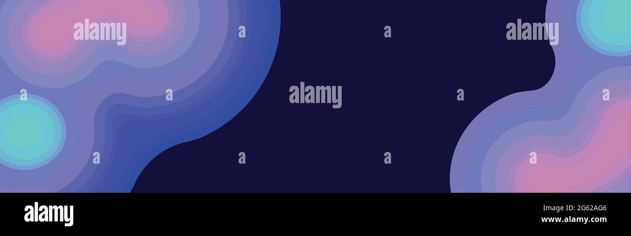 Abstract blue background with wavy lines - Vector illustration Stock ...
