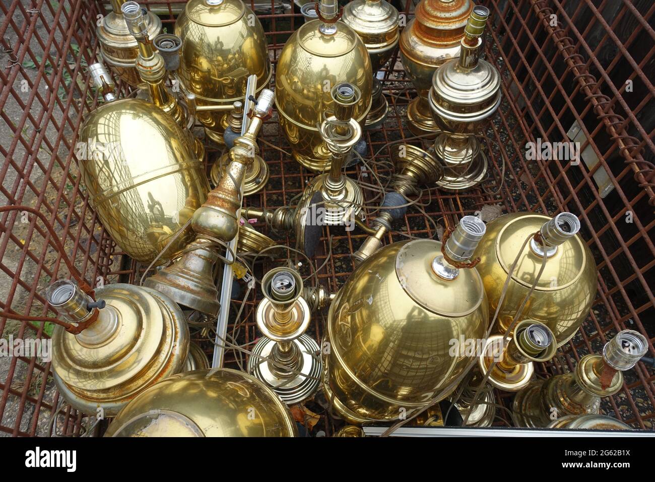 Scrap Brass Nuts and Fittings Ready To Be Recycled Stock Photo - Image of  industrial, material: 223190030