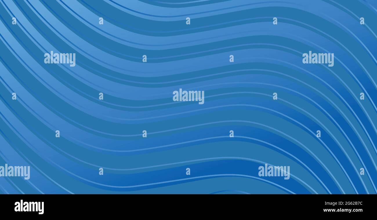 Abstract blue background with wavy lines - Vector illustration Stock ...