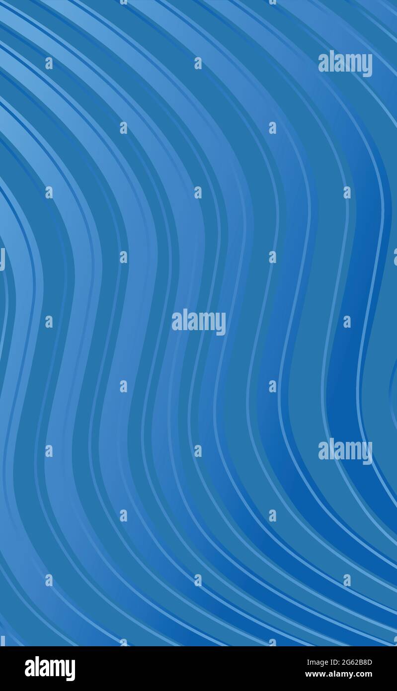 Abstract blue background with wavy lines - Vector illustration Stock ...