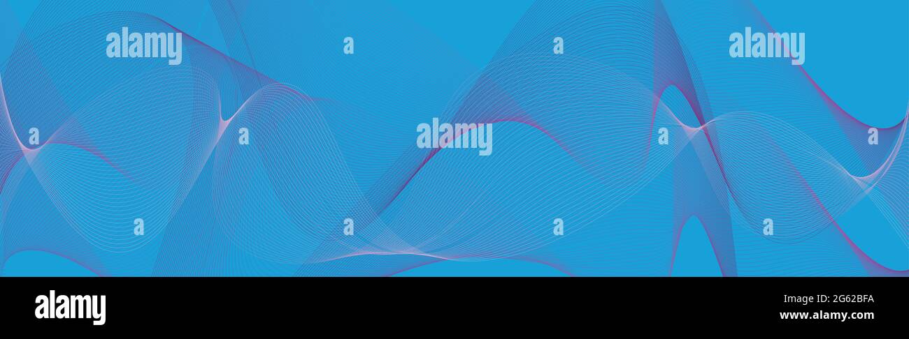 Abstract blue wavy lines on a light blue background - Vector ...