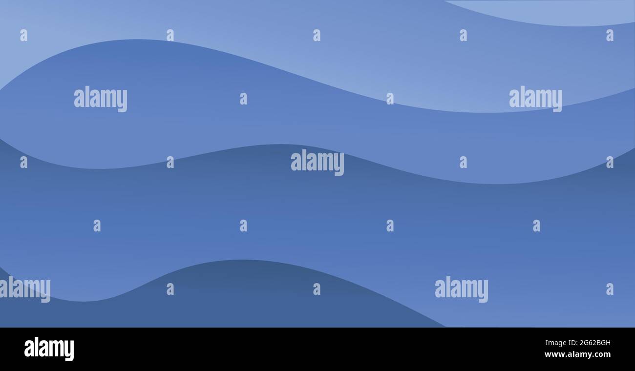 Abstract blue background with wavy lines - Vector illustration Stock ...