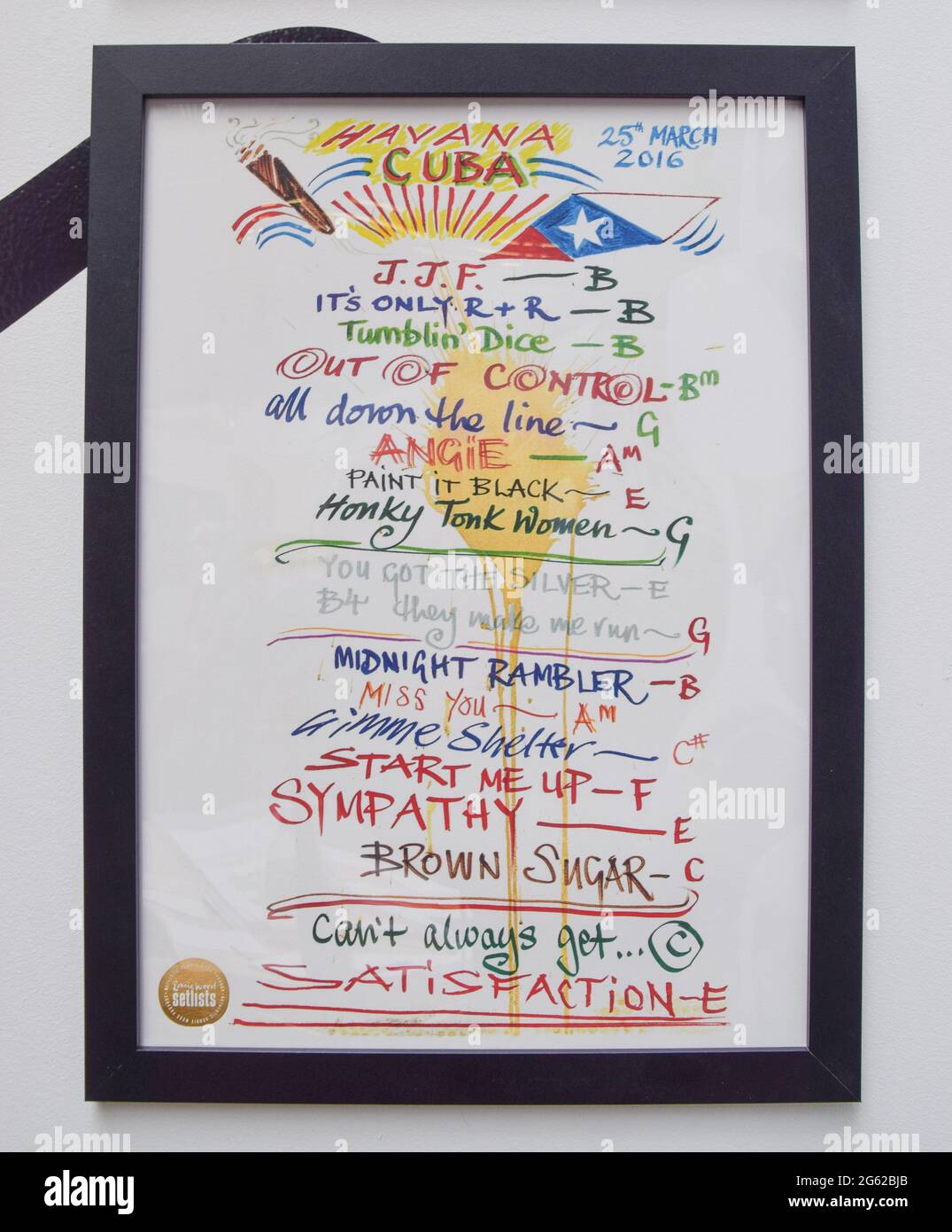 Concert set list hi-res stock photography and images - Alamy