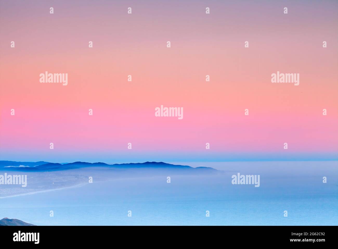 Silky Waves on Mt.Tamalpais, California Stock Photo