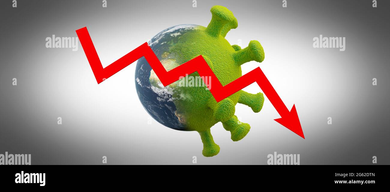 World economy and corona virus concept. The impact of coronavirus on ...