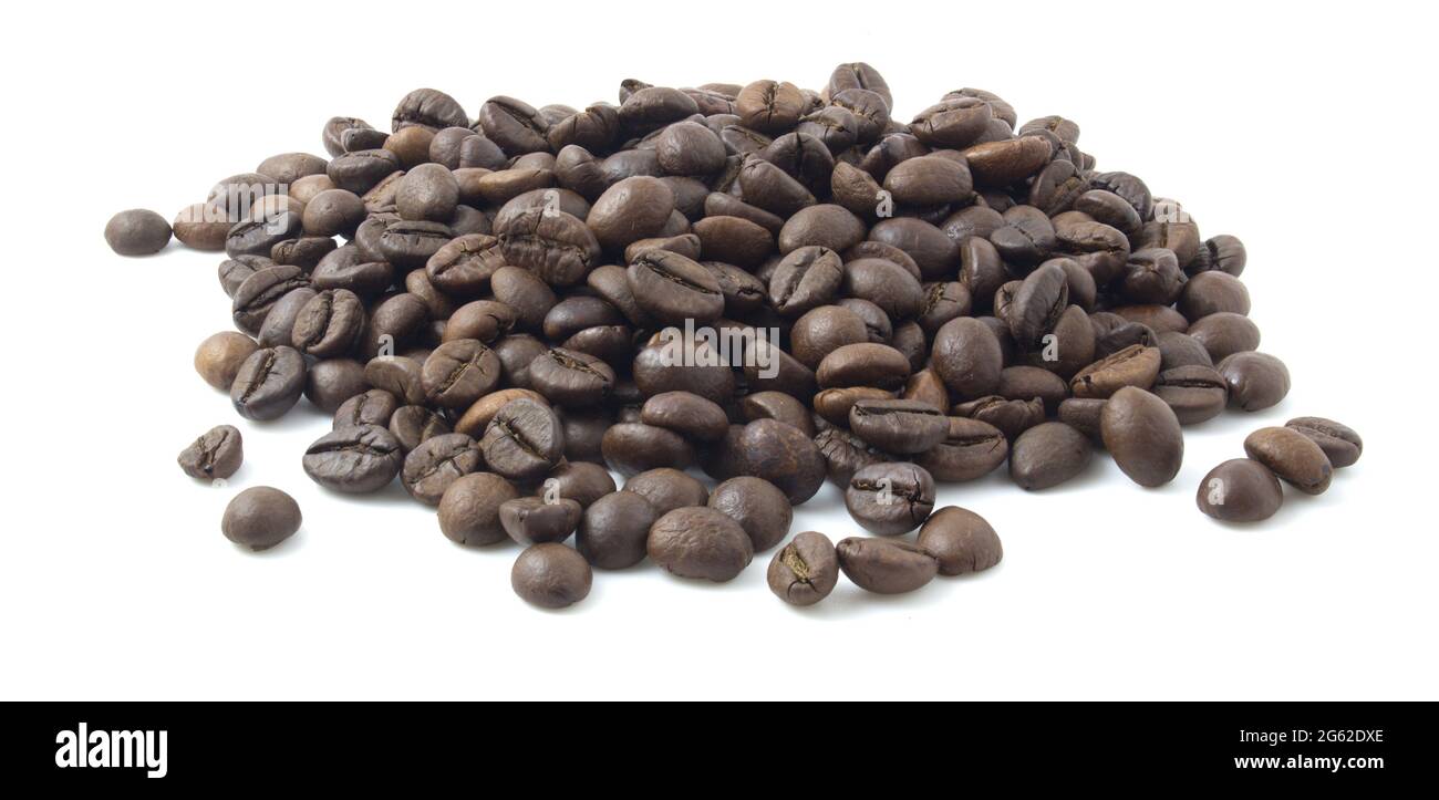 Coffee beans isolated on white background Stock Photo - Alamy