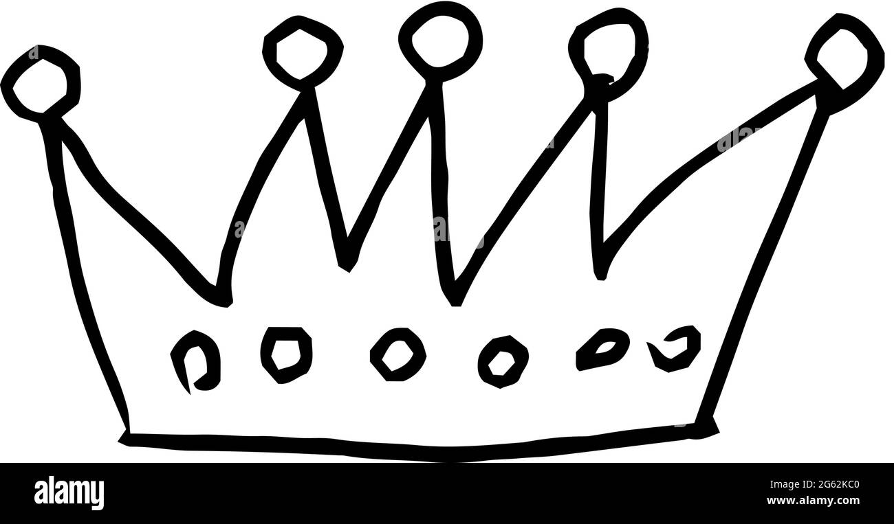 This is a illustration of Cute crown scribble drawn by a child Stock ...