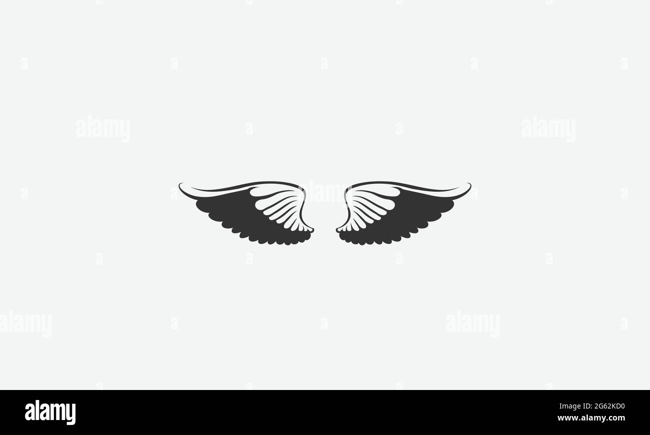 Wings bird vector logo design Stock Vector