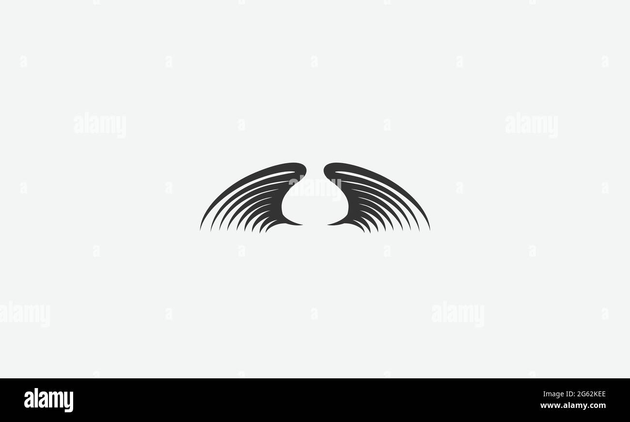 Wings bird vector logo design Stock Vector