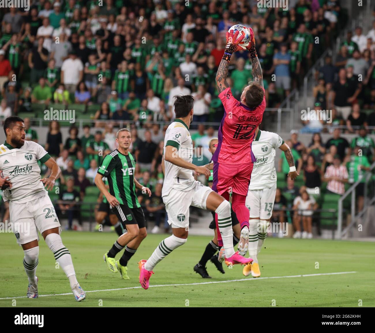 Austin, Texas, USA. 1st July, 2021. Portland Timbers goalkeeper Steve