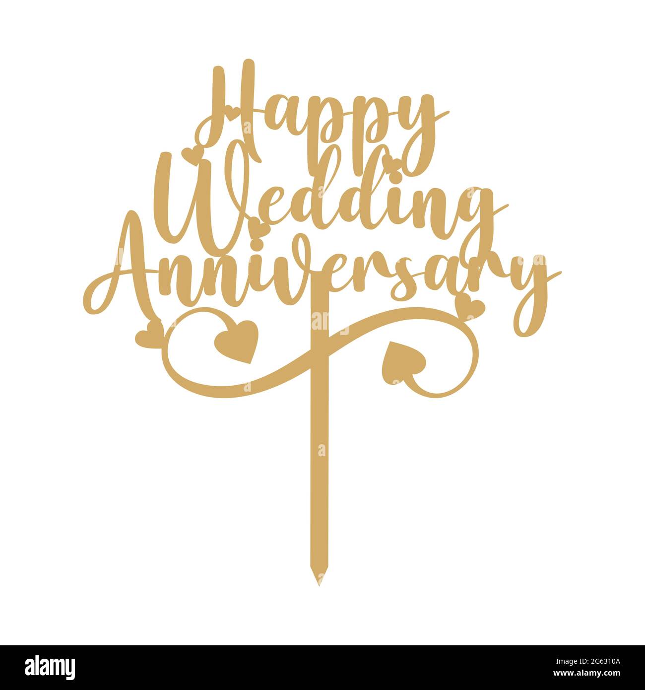 Wedding Anniversary Cake Topper Vector Stock Vector Image & Art ...