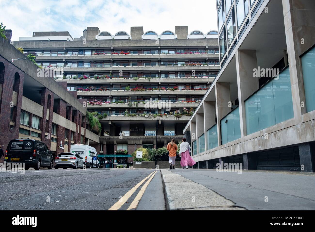 London- July 2021: Barbican Centre And Housing Estate In The City Of ...